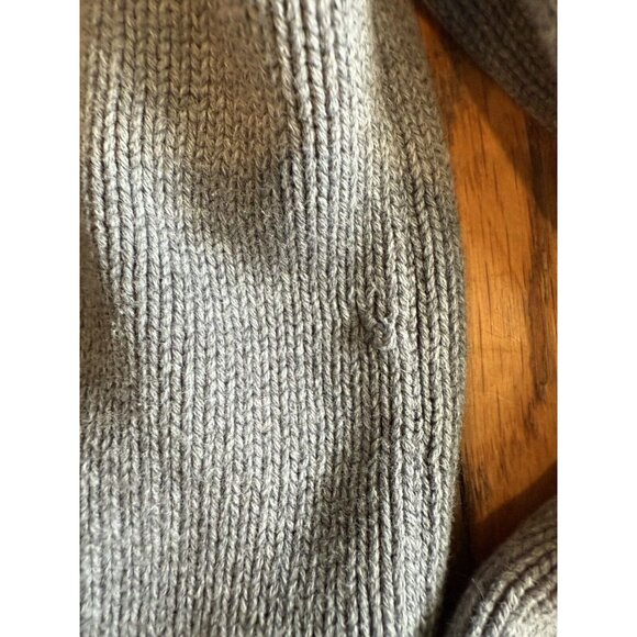 Eddie Bauer Sweater Size M Henley Collar Preppy Cozy Heavy Gray - Picture 6 of 8